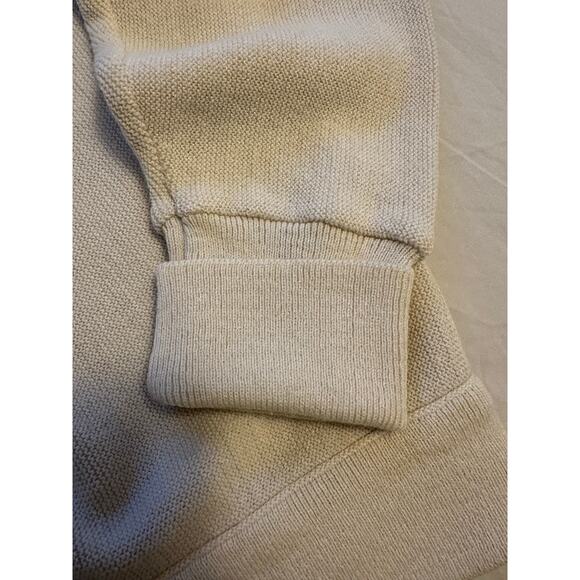 IZOD Cardigan Sweater Vintage 90s Mens XL Cream Logo Button Up Old Money Preppy - Picture 7 of 11